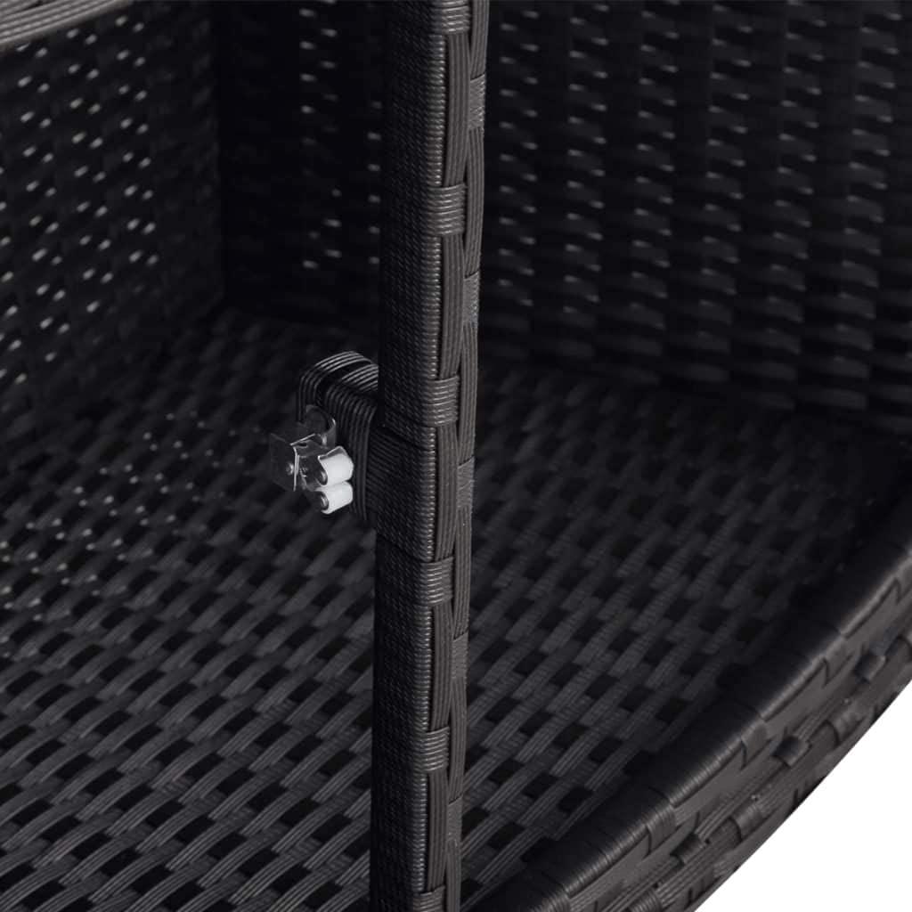 INLIFE Spa Surround Poly Rattan Black Garden Outdoor Patio Massage Hot Tub for Indoor Outdoor