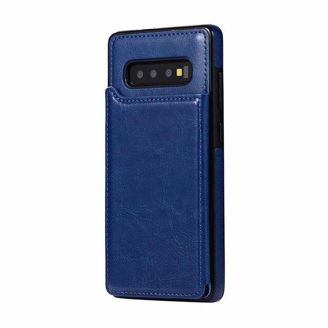 Phone Case - Retro PU Leather Wallet Magnet Multi Card Case For Galaxy