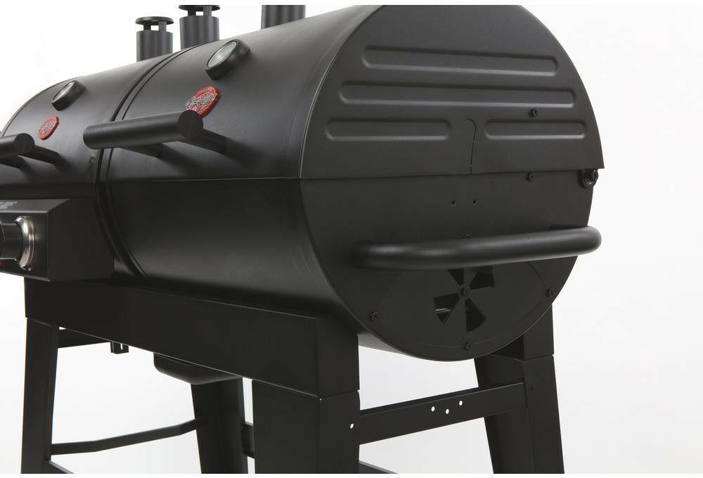 3-Burner Gas and Charcoal Grill Side Burner 52,800 BTU BBQ Barbecue Black NEW