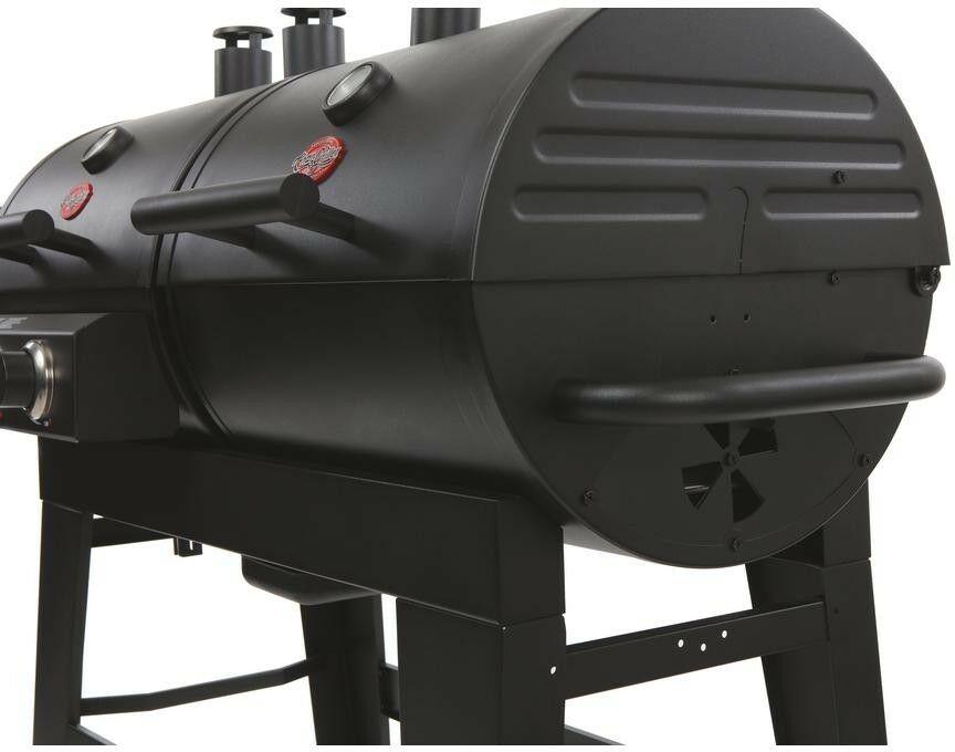 3-Burner Gas and Charcoal Grill Side Burner 52,800 BTU BBQ Barbecue Black NEW