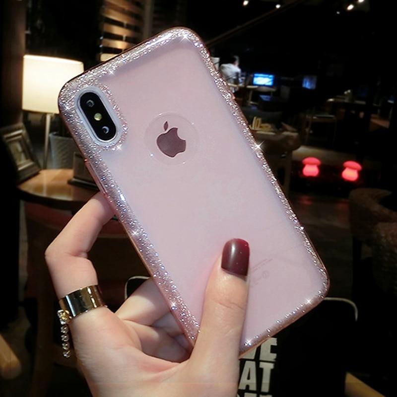 Phone Case - Luxury Cute Bling Glitter Hybrid Hard PC & Soft Silicone Phone Case For iPhone XS/XR/XS Max 8/7 Plus