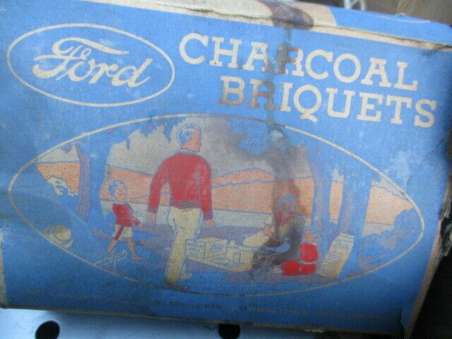 1935-1945 vintage accessory barbecue and briquettes made by FORD