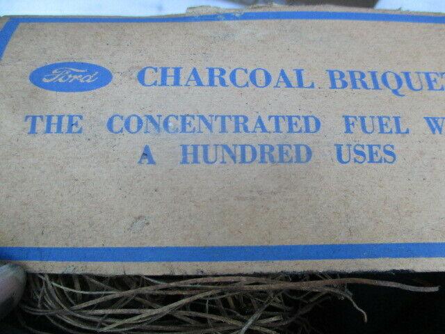 1935-1945 vintage accessory barbecue and briquettes made by FORD