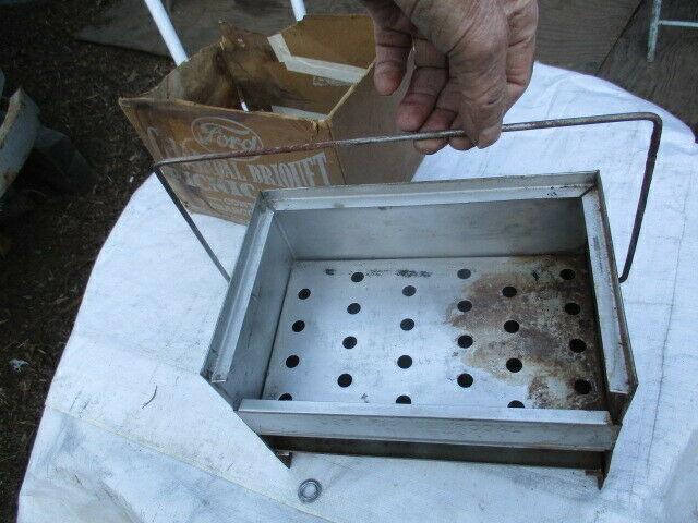 1935-1945 vintage accessory barbecue and briquettes made by FORD