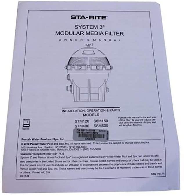 Sta-Rite S7M120 System 3 Pool Filter Inner & Outer Modular Media Cartridge Set