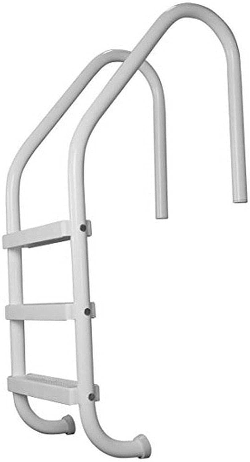 SAFTRON P-324-L3-W 3 Step High Impact Polymer Finish Inground Pool Ladder, White