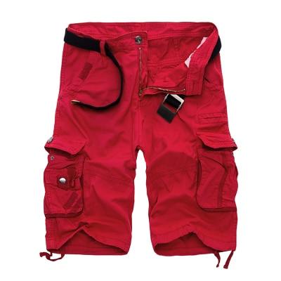 Lukmall Men 2021 Military Summer Army Green Cotton Men Loose Pocket Cargo Shorts