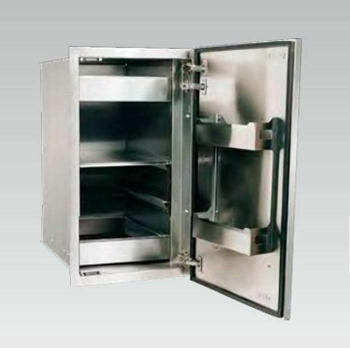Madera 20" x 34" Integrated SS and Ipe Vertical Dry Storage Pantry