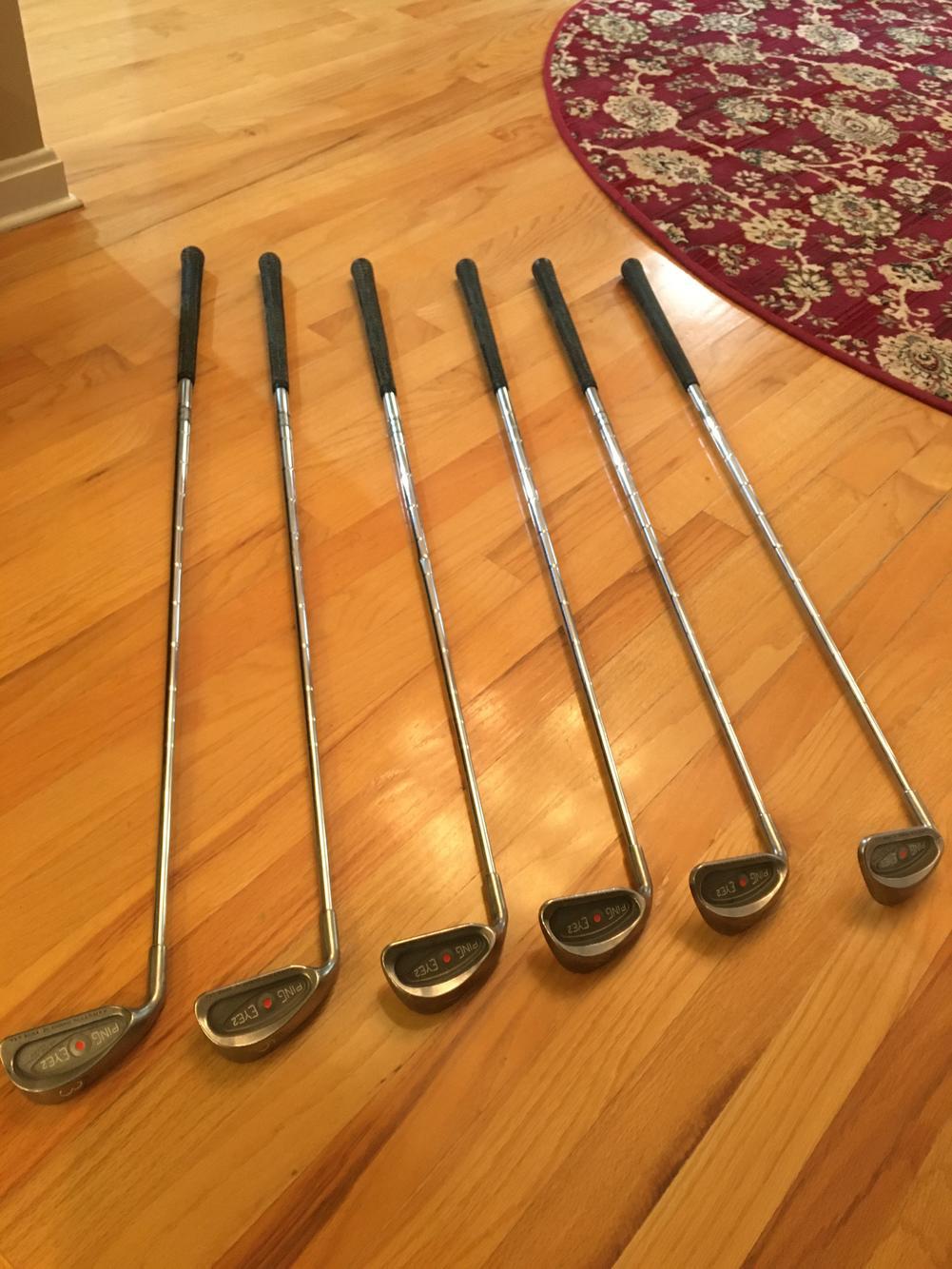 New Ping Left Hand Eye 2 Graphite Shaft ( 3 iron, 5 iron, 7 iron, 8 iron, 9 iron, and wedge)