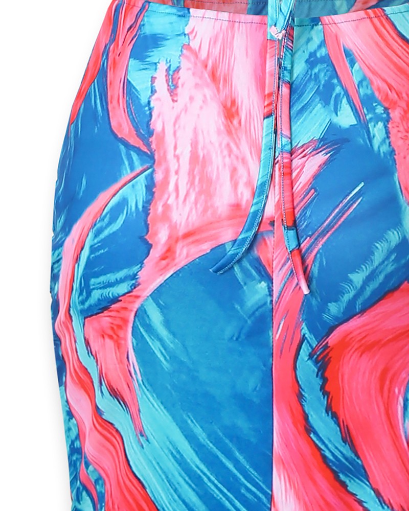 Open Back Halter Tie Dye Dress