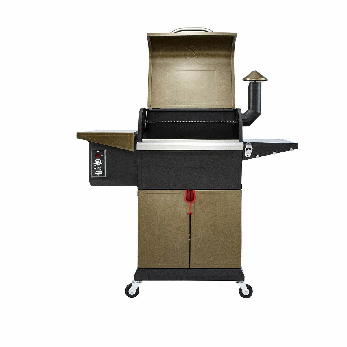 Z GRILLS ZPG-L600D 8 in 1 BBQ Pellet Grill Smoker w/ Digital Temp Control Bronze
