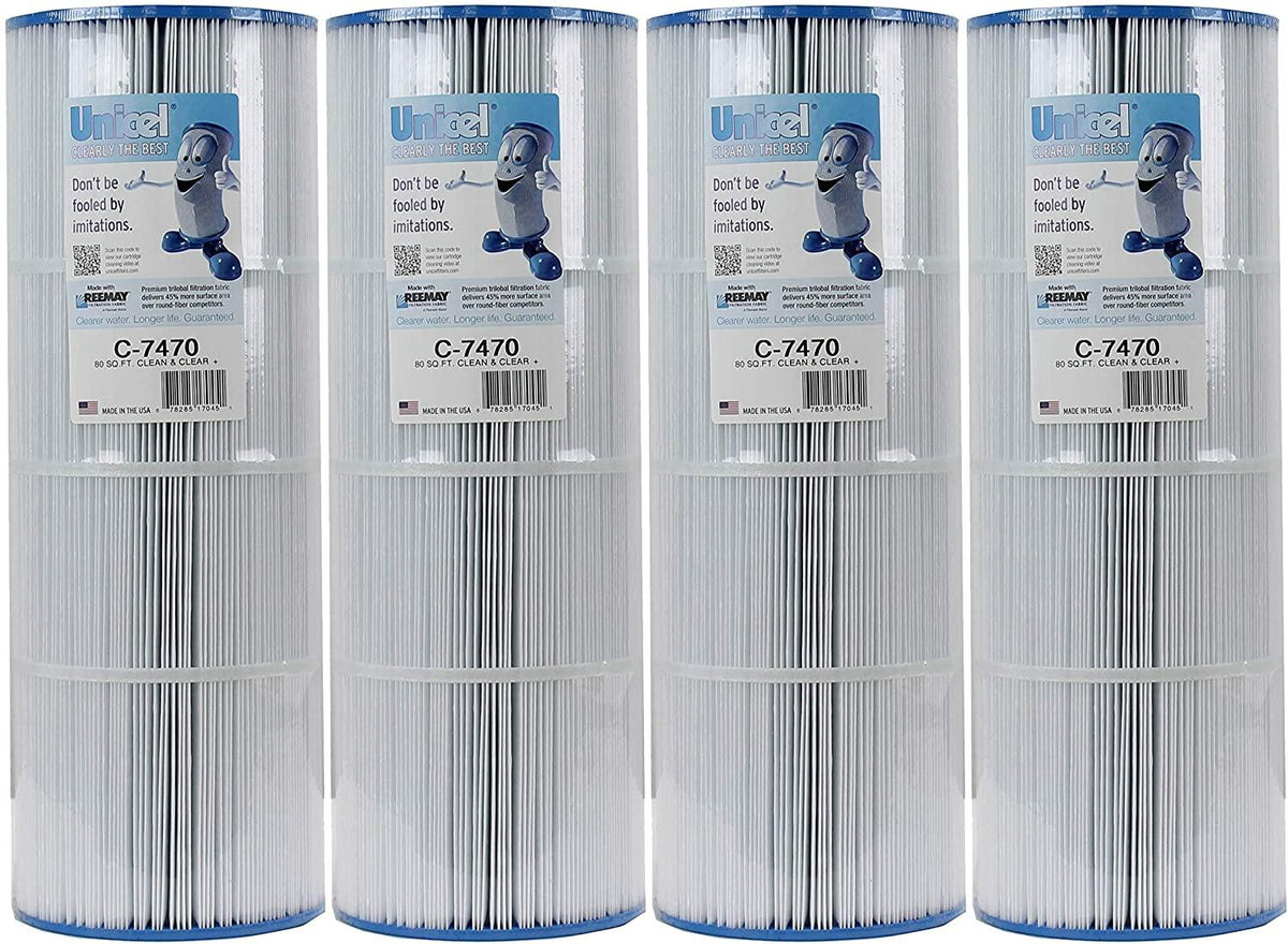 Unicel C-7470 Replacement Swimming Pool 80 Sq. Ft. Replacement Filter Cartridge for Filbur FC1976 and Pleatco PCC80 (4 Pack)