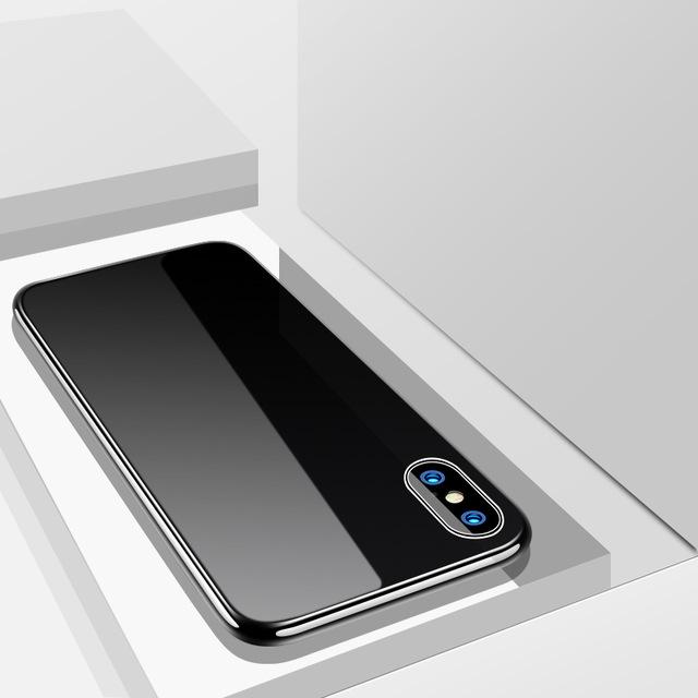 Phone Case - Tempered Glass Phone Case For iPhone X