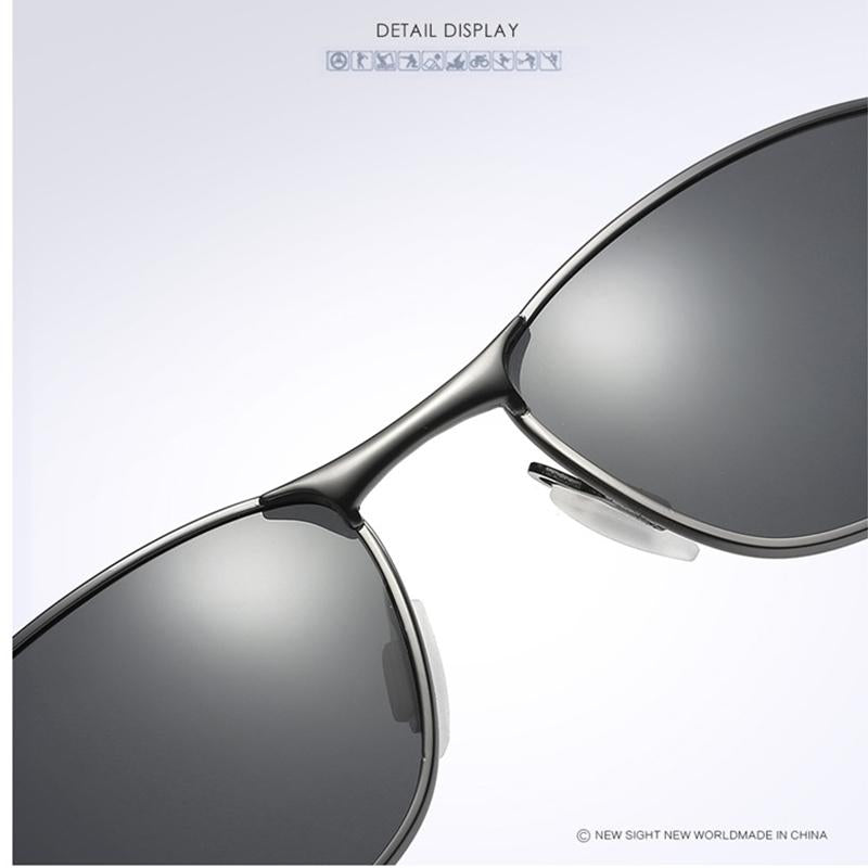 Luxury HD Polarized Silver Metal Frame Driving Pilot Sunglasses With Box