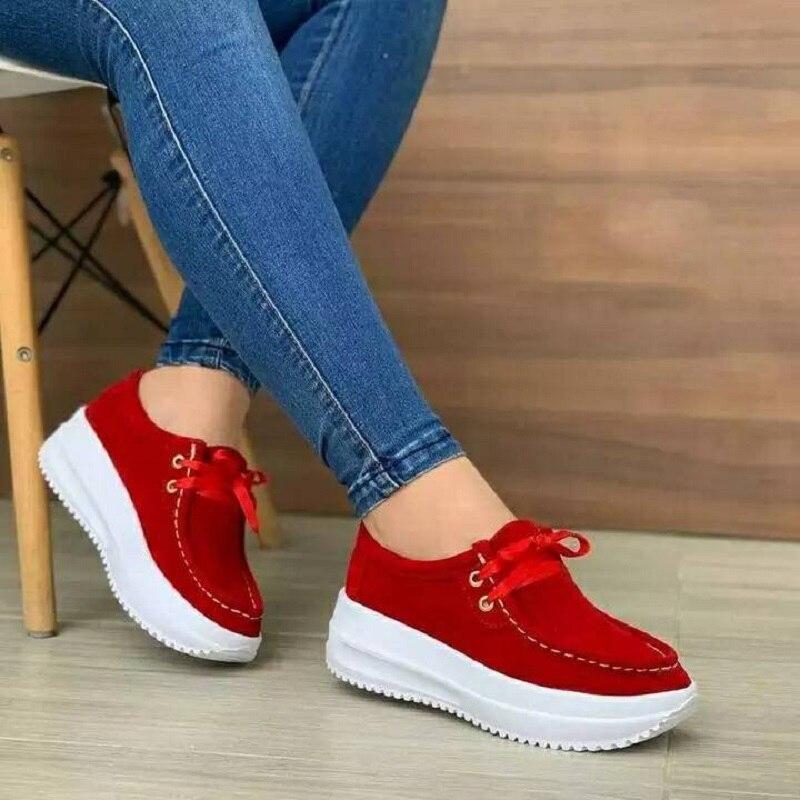 New Canvas Lace-up Women Sport Sneakers