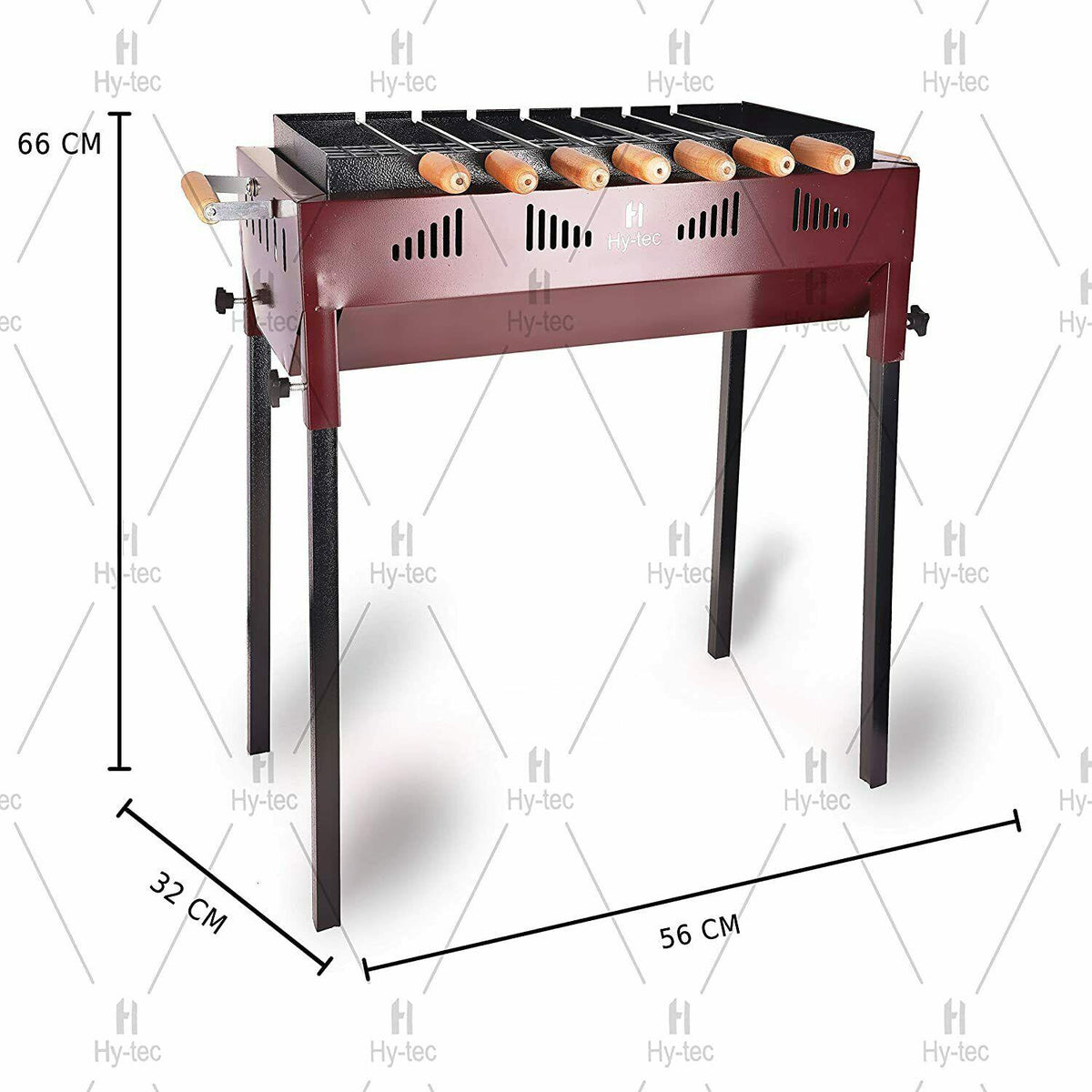 NEW TERRACE GARDEN LIMITED EDITION BARBEQUE GRILL WITH 7 SKEWERS - WINE