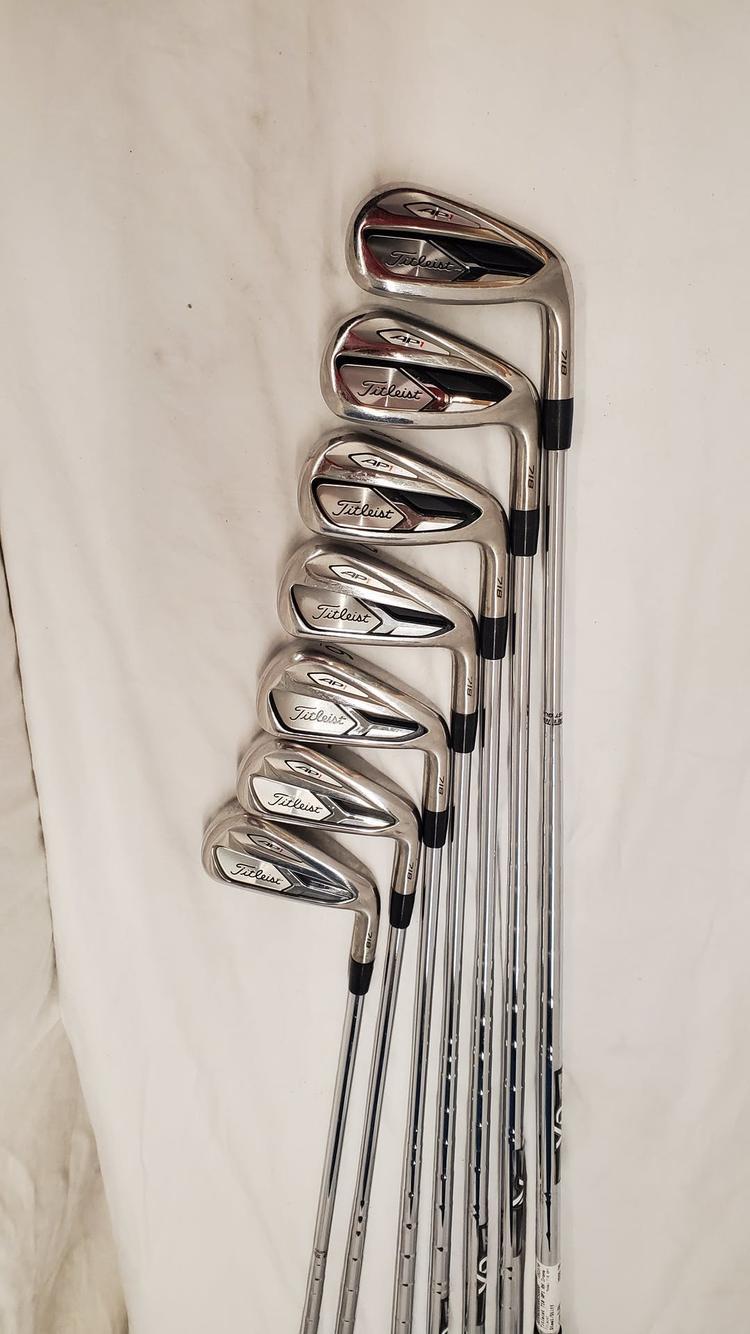 Used Titleist 718 Ap1 4i-pw Steel Stiff Golf Iron Or Hybrid Sets