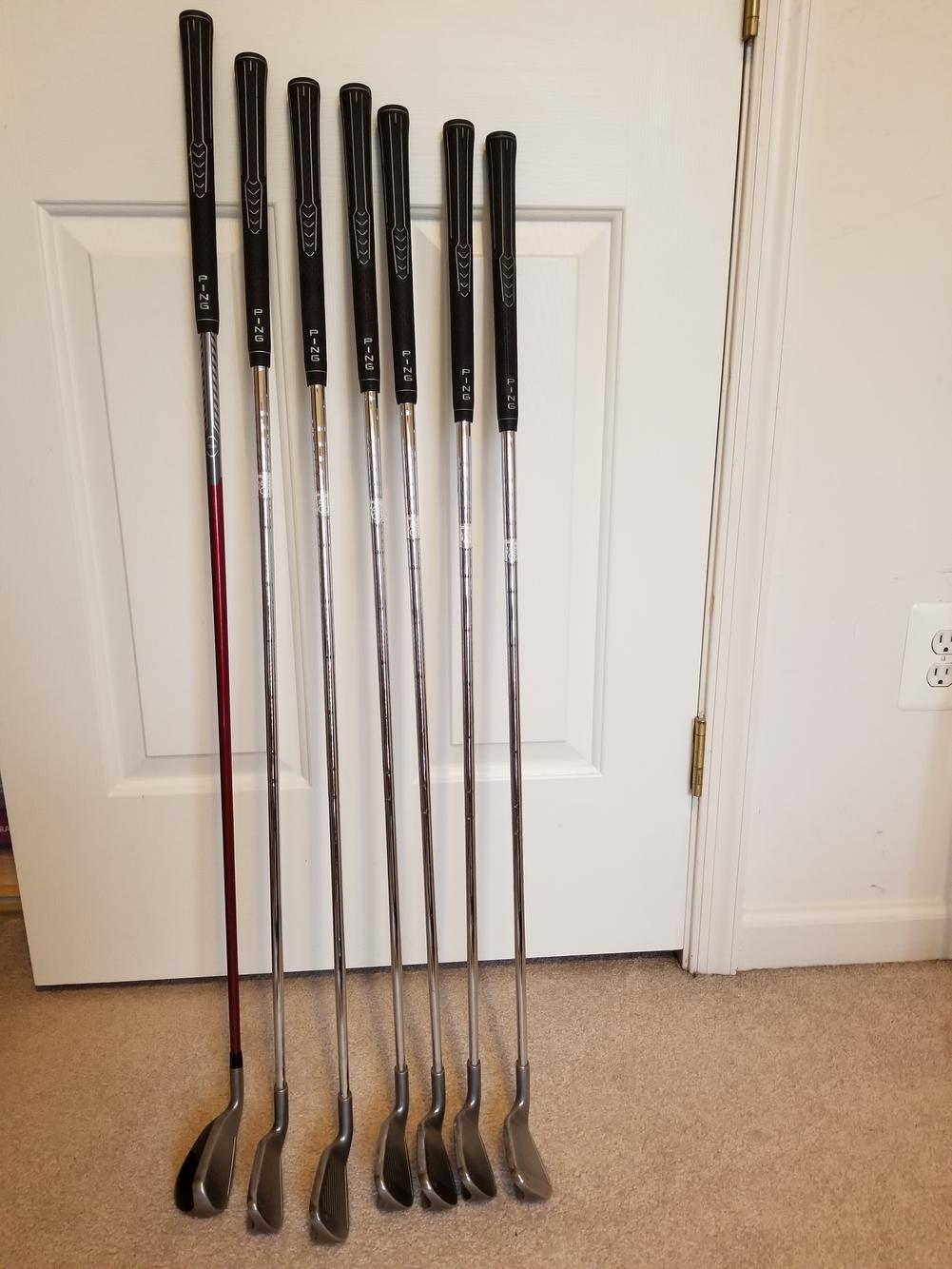 Used Ping G15 irons with G15 4 hybrid. Steel shaft in the irons.. graphite in the hybrid