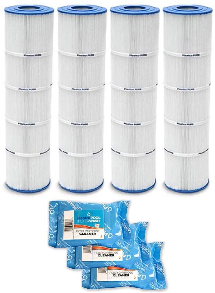 Pleatco Cartridge Filter PJAN145-PAK4 Jandy CL 580 4 Pack w/ 3X Filter Washes