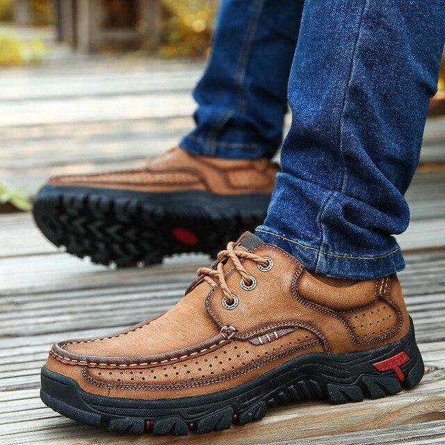 High Quality Men's Comfortable Waterproof Leather Shoes