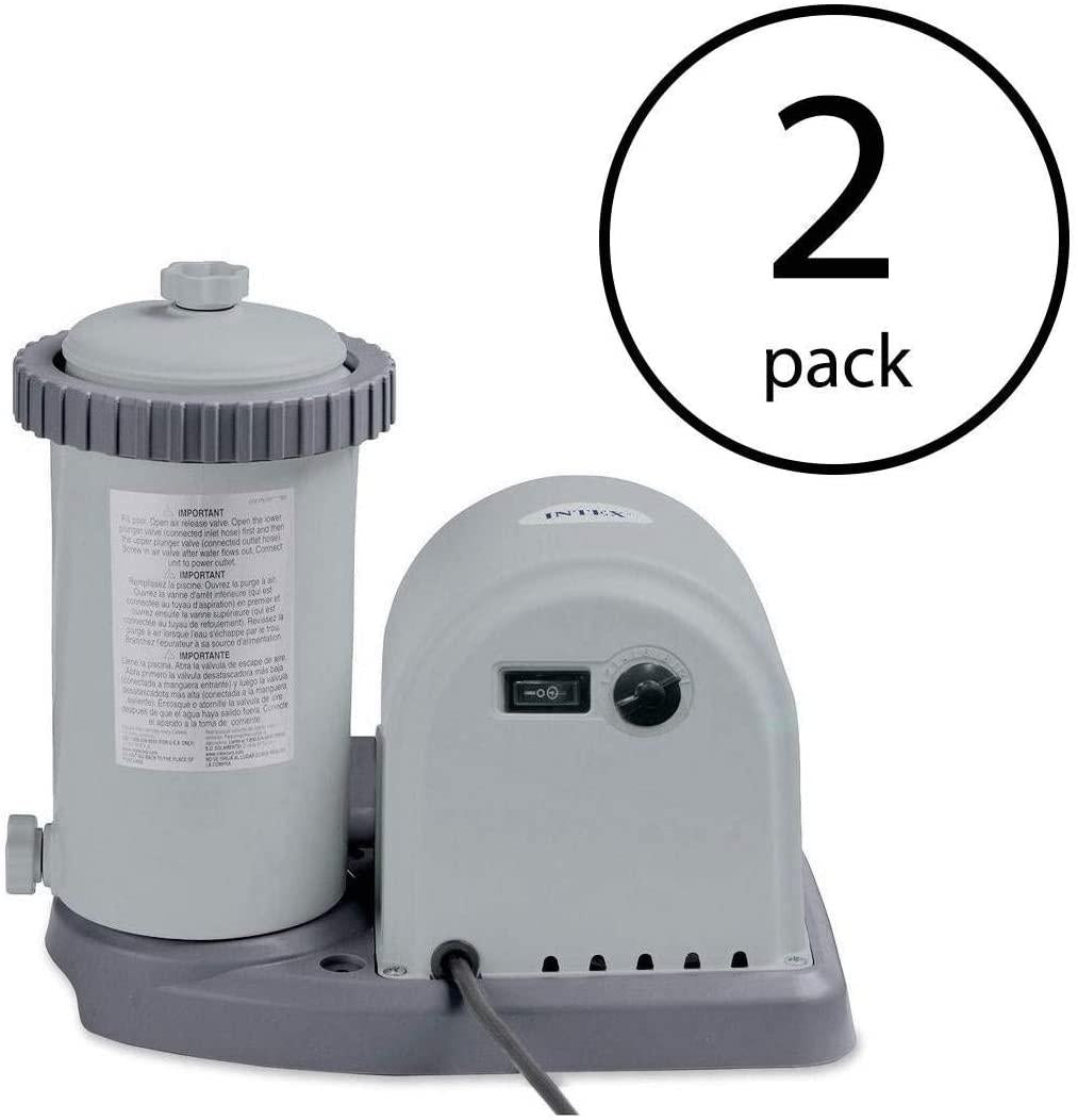 1500 GPH Easy Set Pool Pump Filter Cartridge with Timer & GFCI (2 Pack)