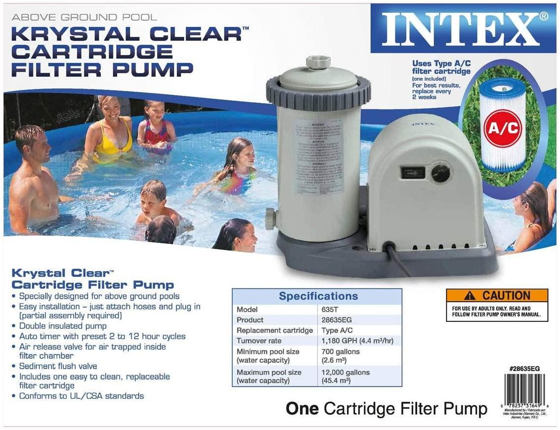 1500 GPH Easy Set Pool Pump Filter Cartridge with Timer & GFCI (2 Pack)