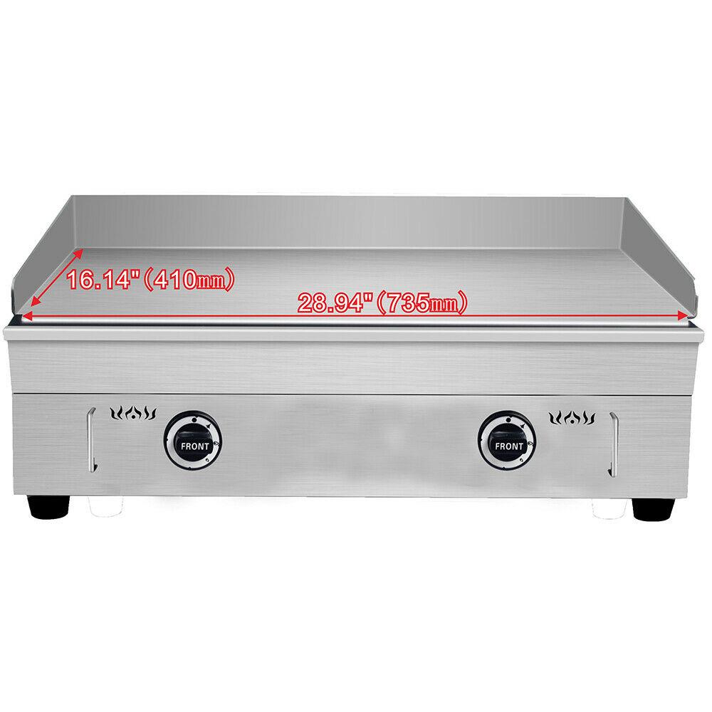 Table Top Griddle Portable Flat Top Grill Outdoor Cooking BBQ Gas Cooktop New