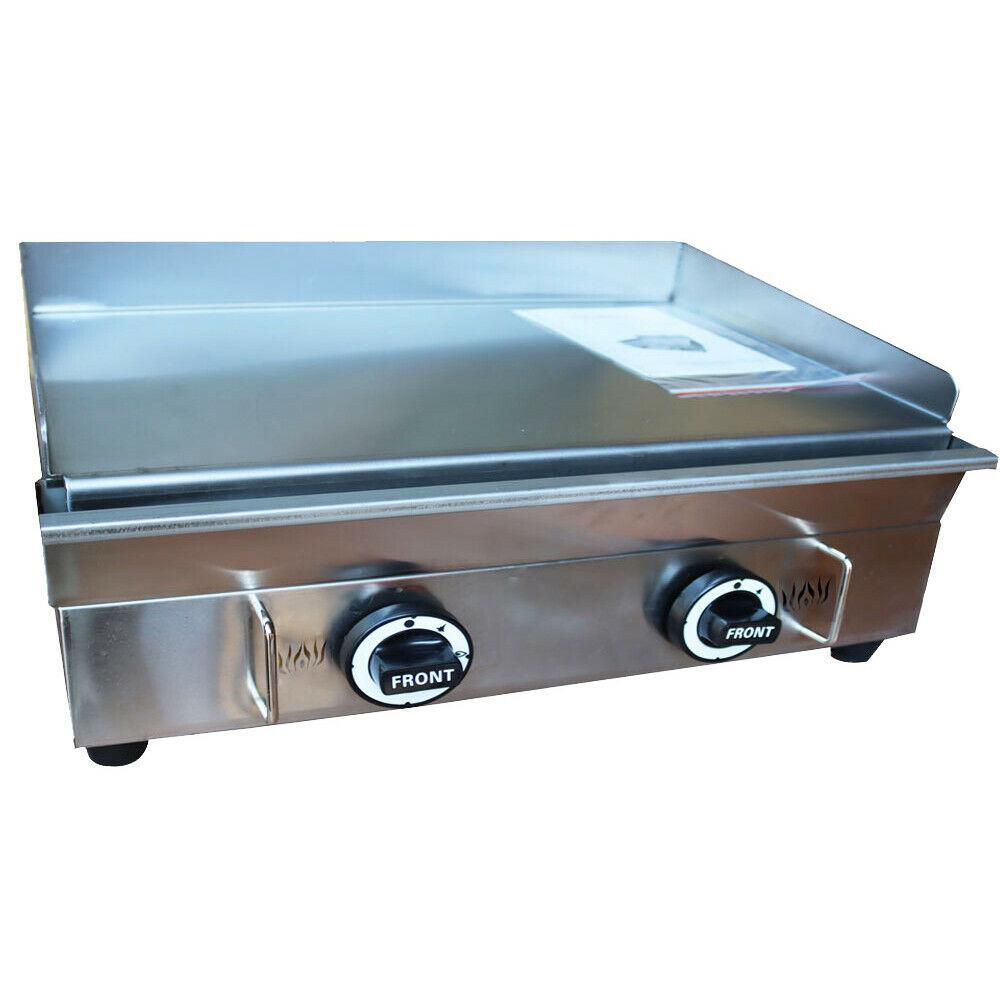 Table Top Griddle Portable Flat Top Grill Outdoor Cooking BBQ Gas Cooktop New