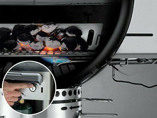 Weber 15501001 Performer Deluxe Charcoal Grill, 22-Inch, Touch-N-Go Gas Ignition
