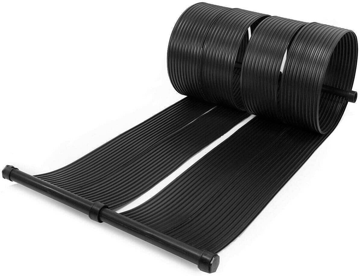 SMW 4' x 20' ft Above/In-Ground Solar Panel Heater System Kit for Swimming Pool, Black