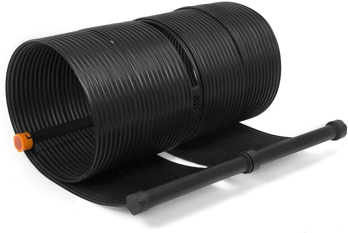 SMW 4' x 20' ft Above/In-Ground Solar Panel Heater System Kit for Swimming Pool, Black