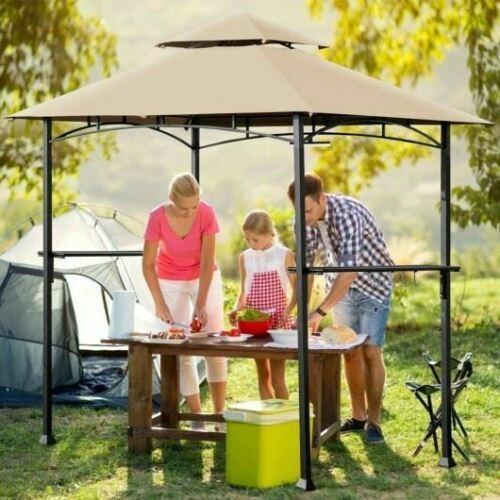 Durable 8' x 5' Outdoor Backyard Deck Patio Barbecue Grill Gazebo