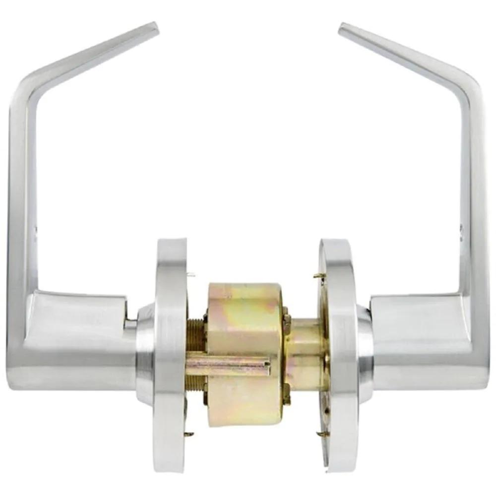 Commercial 2-3/4 in. Satin Chrome Heavy Duty Classroom Keyed Entry Door Lever
