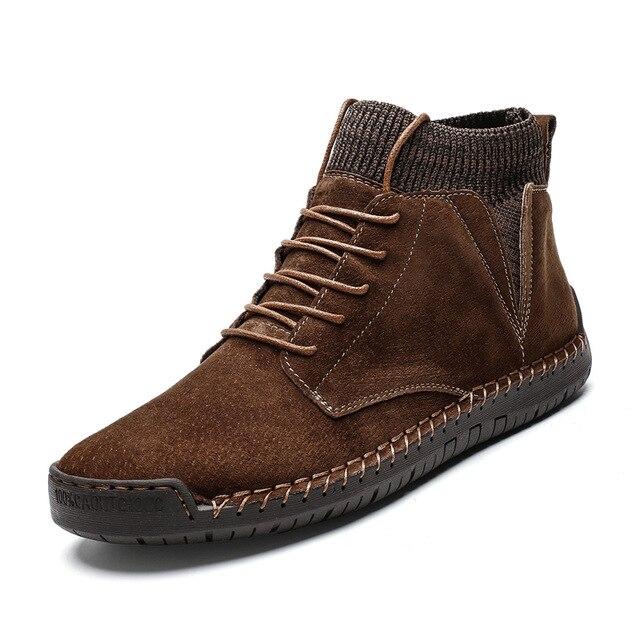 Winter Plush Warm Snow Boots Men Motorcycle Boot