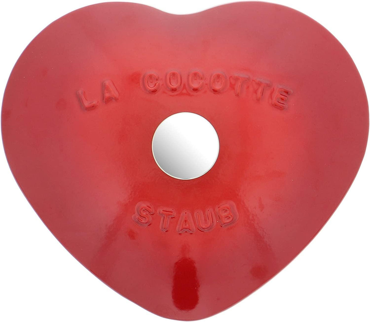 Staub Cast Iron 1.75-qt Heart Cocotte - Cherry, Made in France