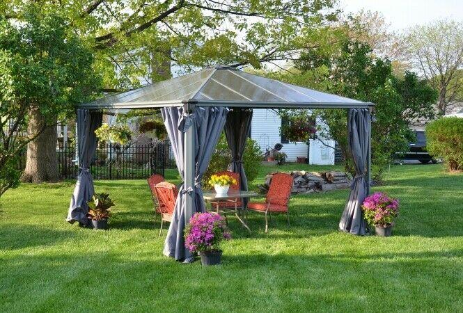 Palram - Canopia HG1055 Gazebo Curtain Gray - 4 Piece