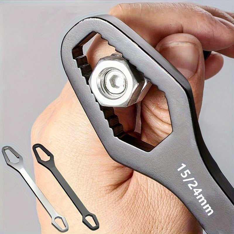 1pc Universal Double Ended Wrench, Self-Tightening 8-22mm Screw Nuts Repair Wrench, Double-Headed Ratchet Spanner, Adjustable Torx Spanner