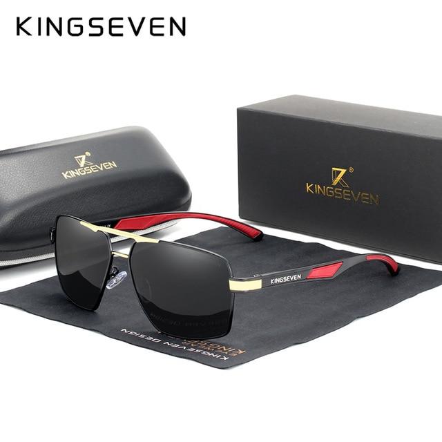 Aluminum Men's Polarized Lens Brand Red Design Temples Coating Mirror Sunglasses