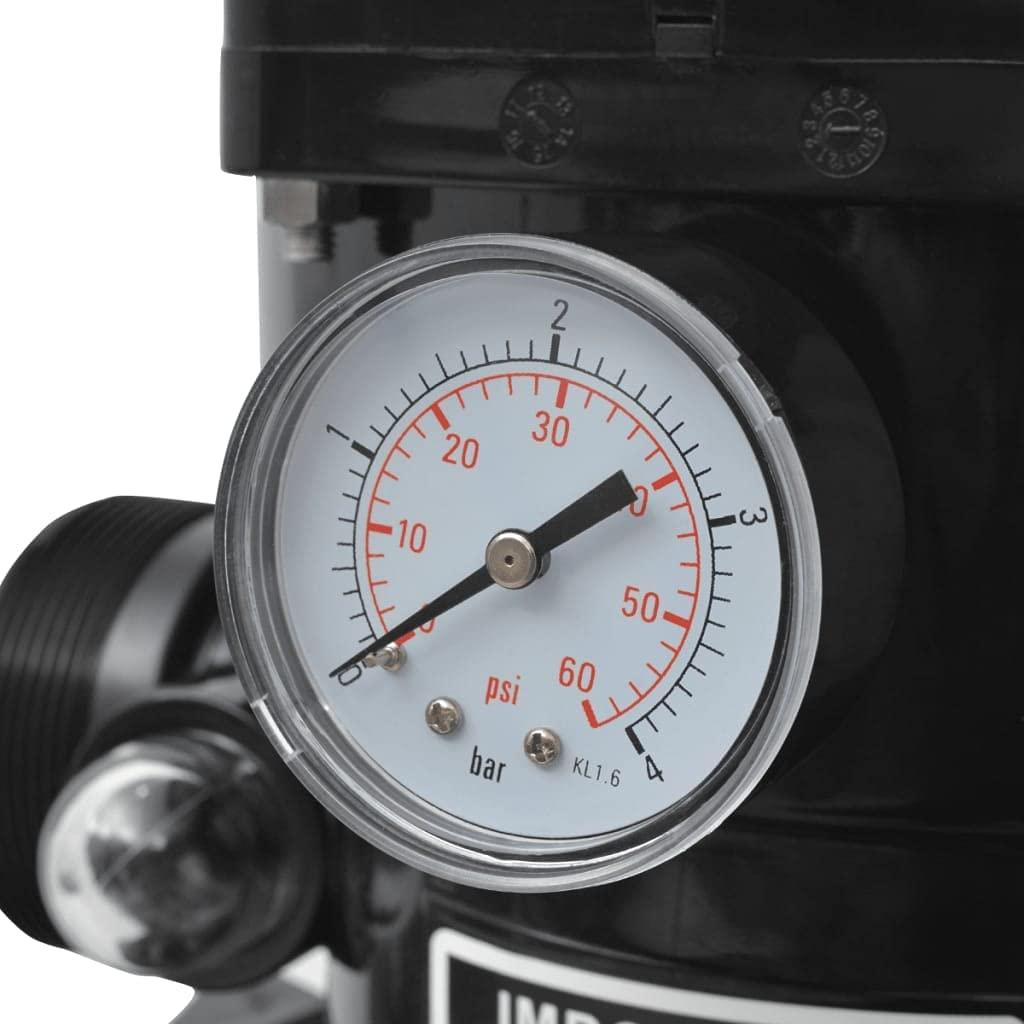 NusGear Pool Sand Filter with 6 Position Valve Blue 18 inch , Material: PE -169