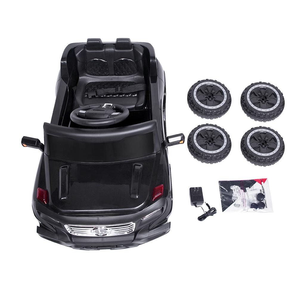 Ride On Toys for Kids 6 volt, Powered Ride on Car w/ Parental Remote Control &amp; Manual Modes, Music, Horn, Lights, Volume Control Functions, Electric Vehicle for 3-5 Years Old Boy Girls, Black, W4510