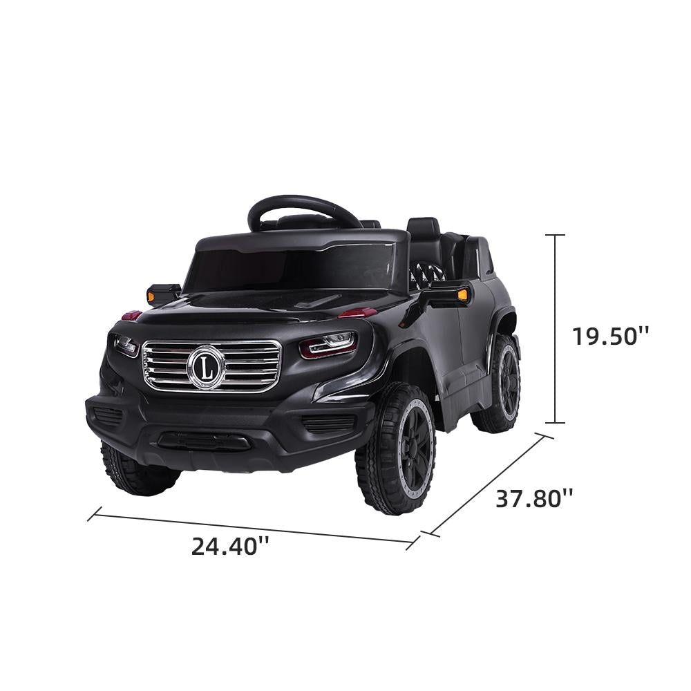 Ride On Toys for Kids 6 volt, Powered Ride on Car w/ Parental Remote Control &amp; Manual Modes, Music, Horn, Lights, Volume Control Functions, Electric Vehicle for 3-5 Years Old Boy Girls, Black, W4510