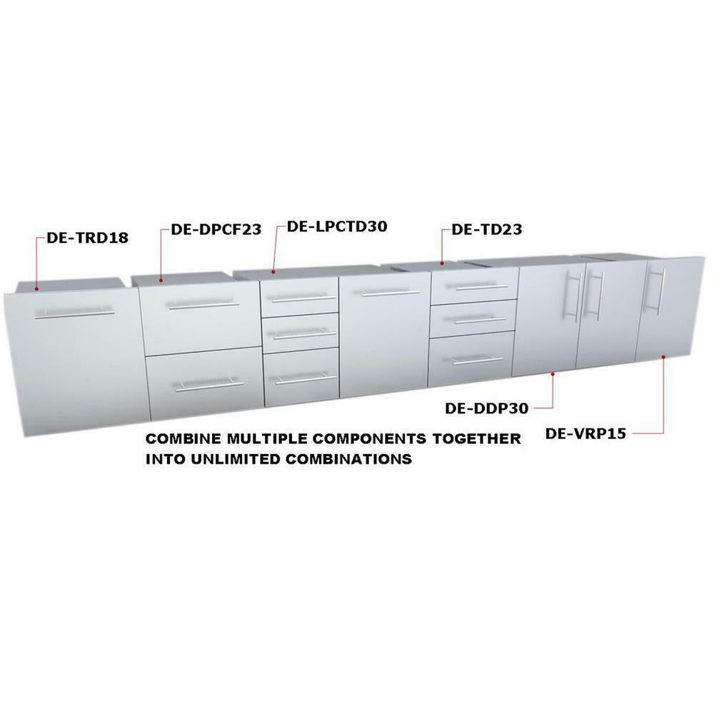 Sunstone Designer Series Raised Style 15 in. 304 Stainless Steel Single Access
