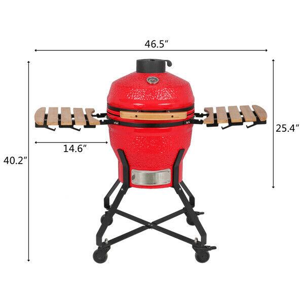 18 Inch Charcoal Grill Multiple Cooking Smoke Bake Roast For Courtyard Party US