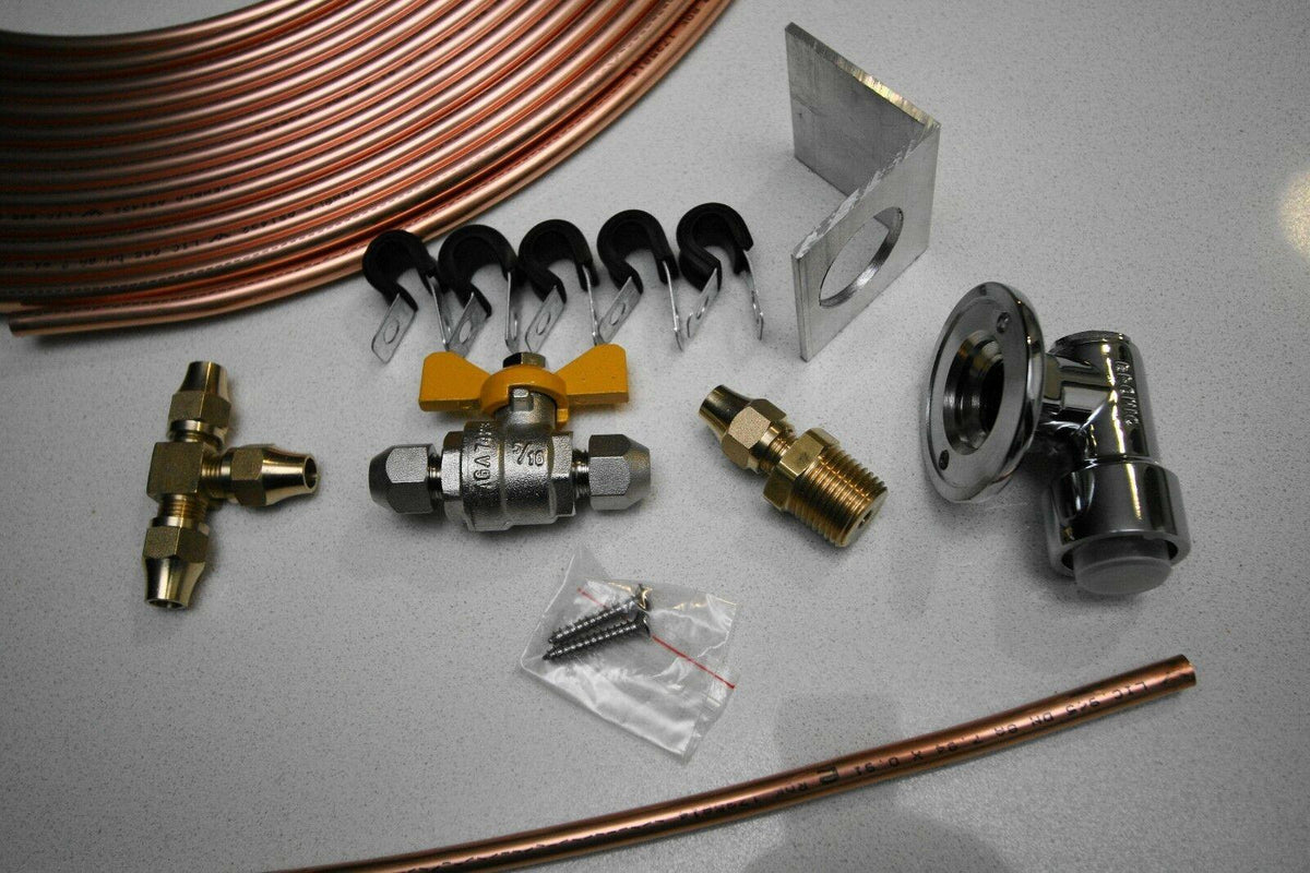 the te Q to Caravan gas line hose bayonet retrofit kit