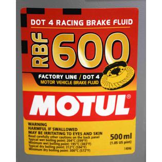 100949 DOT 4 600 Full Synthetic Racing Brake Fluid 500mL/1.05 Pts 8 Pack