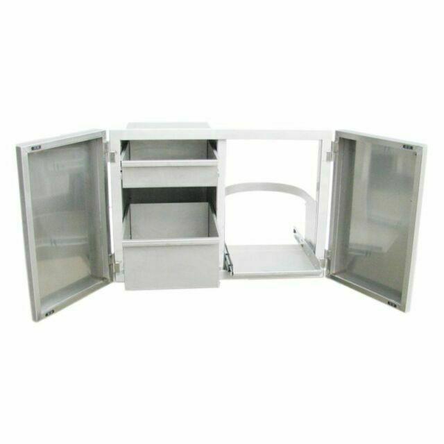 Sunstone 32" Dbl Access Door w/Drawers & Propane Tank Storage Outdoor Kitchen