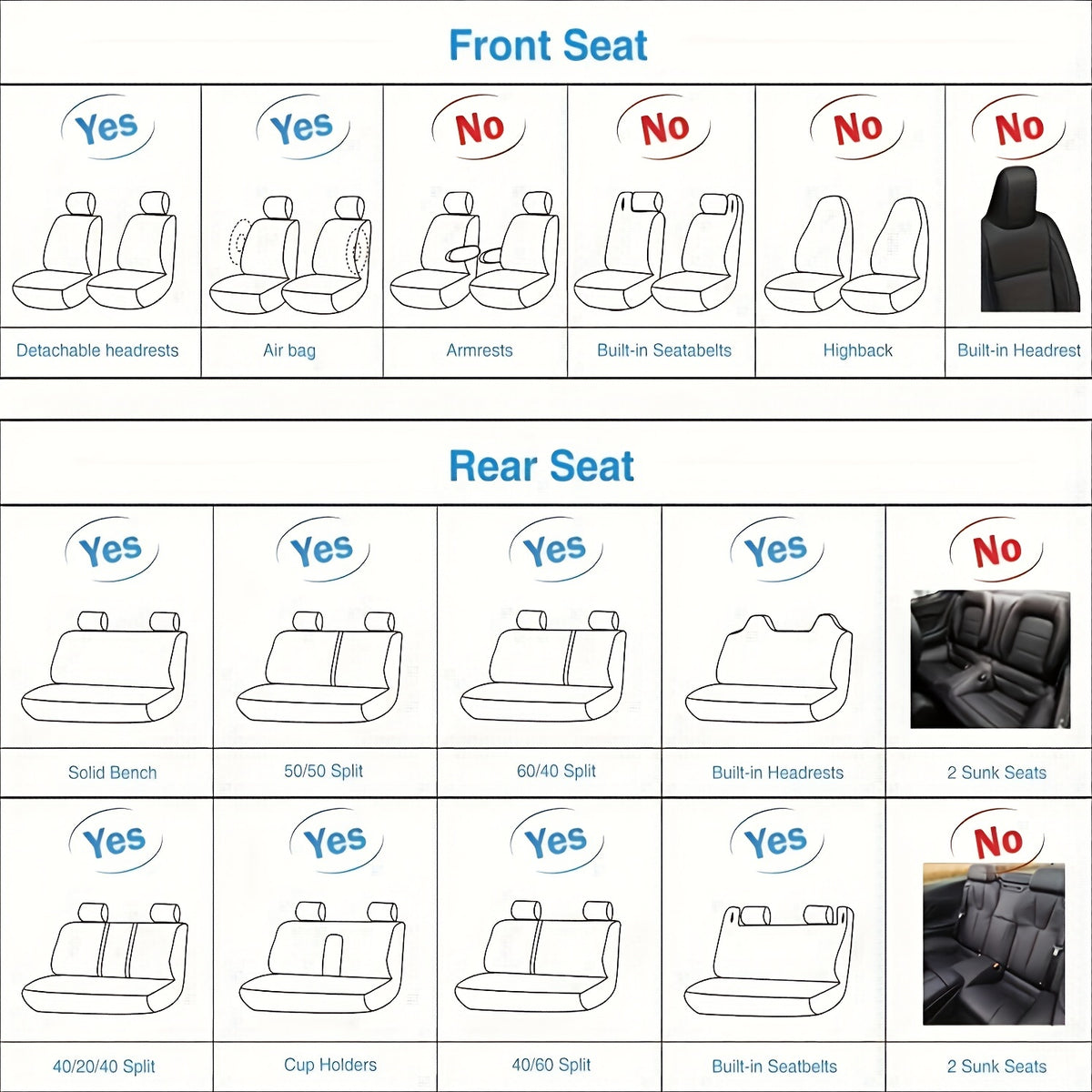 5-seat All-inclusive Car Seat Cover PU Leather Four Seasons Universal Car Seat Protector Compatible With Five-seat Car Pickup Truck SUV Off-road