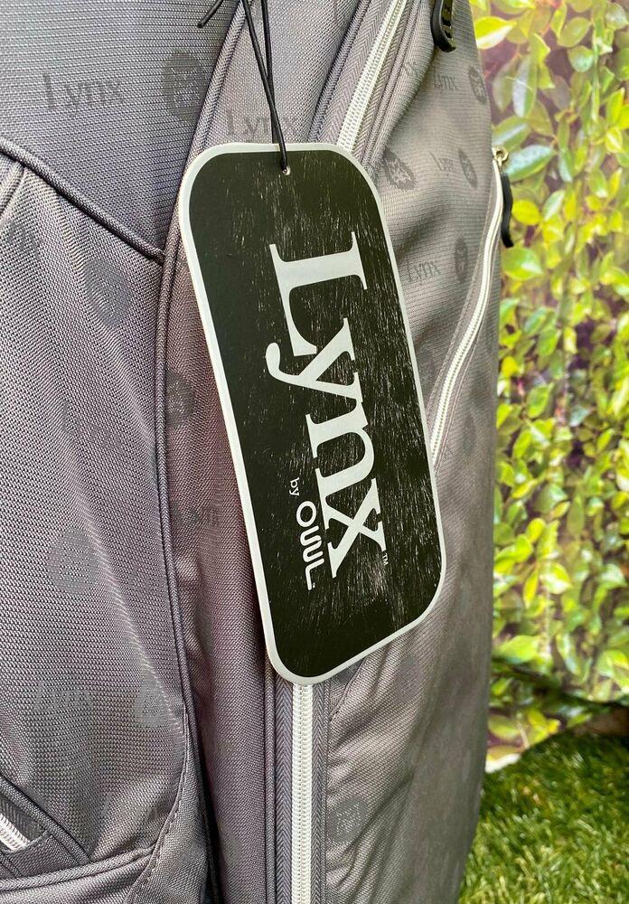Lynx SuperLight 15 Way Cart Bag By Ouul, Gray/Black, With RainHood- New