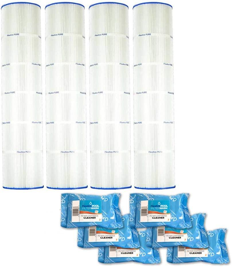Pleatco Cartridge Filter PCC130-PAK4 Pack of 4 Pentair Clean & Clear Plus 520 Waterway CW425 w/ 6X Filter Washes