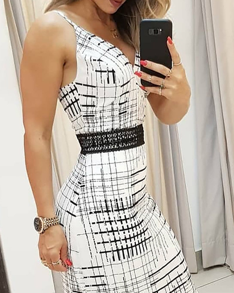 Striped Color Ruffles Maxi Dress